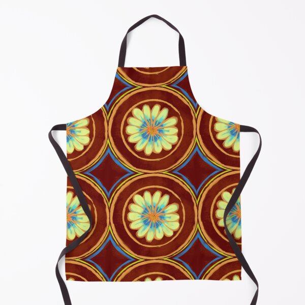 Item preview, Round red flower with blue and yellow designed and sold by Mary Jane Lange.