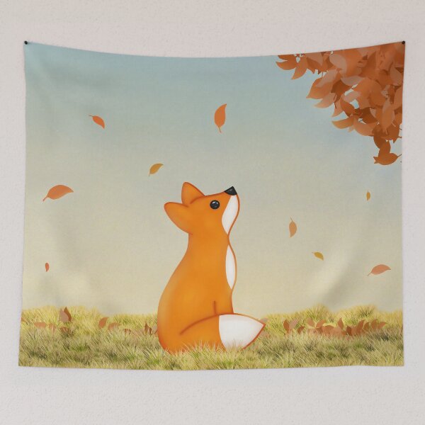 Item preview, Thinking fox in autumn  designed and sold by AlexSin.