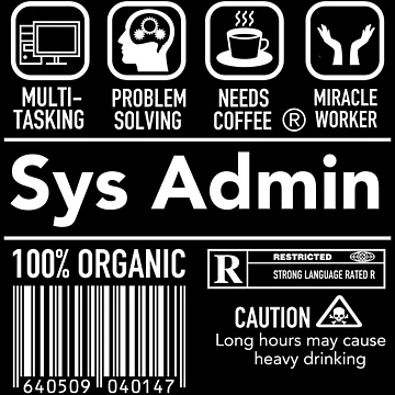 Artwork thumbnail, Computer System Administrator Unix Linux Sys Admin SysAdmin by JukeLox