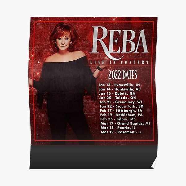 "Reba Tour 2022 Locations and Dates Essential" Poster by FlavioMilani