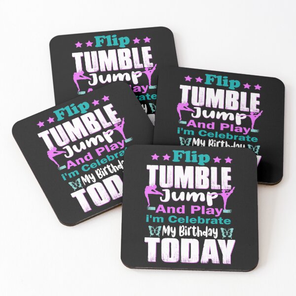 Item preview, Flip Tumble Jump And Play Gymnastic girl Birthday Celebrate designed and sold by boyastore.