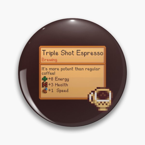 Item preview, Stardew Valley Triple Shot Espresso designed and sold by aiya-pixels.