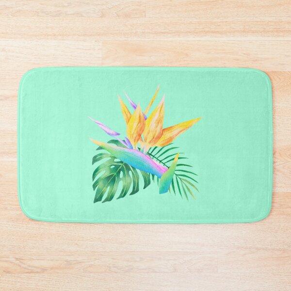Item preview, Bird of Paradise Flower | Strelitzia Watercolor Flowers | Pastel Colored Floral Patterns designed and sold by AurayaStudio.