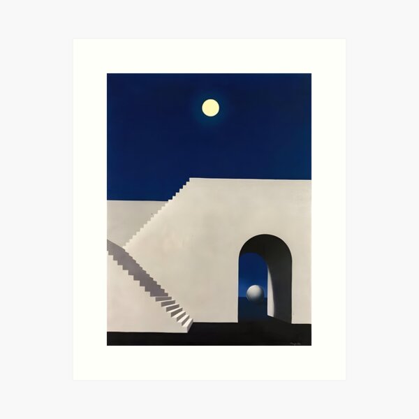 Rene Magritte - Architecture au clair de lune Art Print