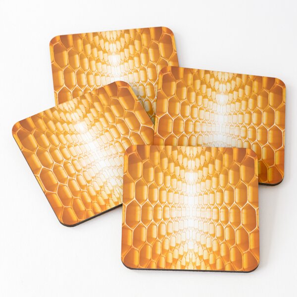 Item preview, Honeycomb Pattern Golden Orange Design designed and sold by luvvvvvit.