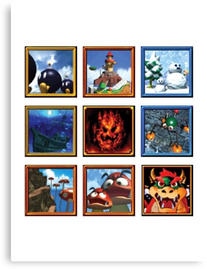 super mario 64 framed art