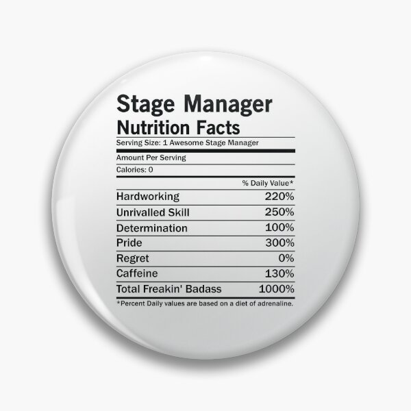 Item preview, Stage Manager Nutrition Facts designed and sold by woodesigner.
