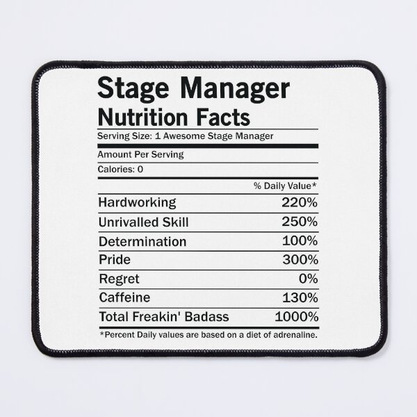 Item preview, Stage Manager Nutrition Facts designed and sold by woodesigner.