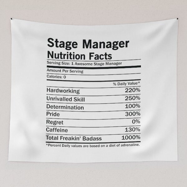 Item preview, Stage Manager Nutrition Facts designed and sold by woodesigner.