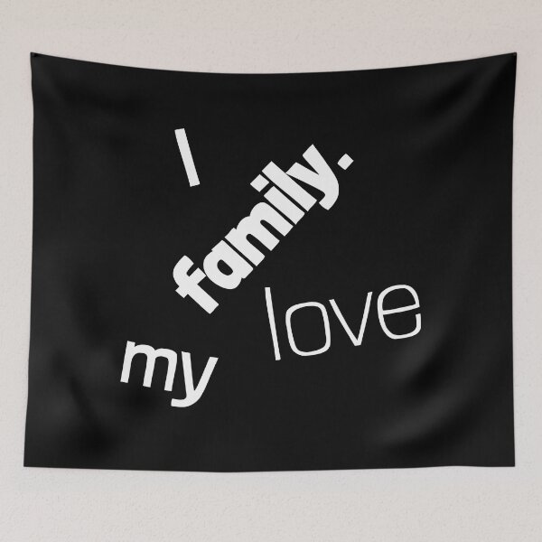 Aperçu de l'œuvre J'aime ma famille. J'aime absolument ma famille. créée et vendue par Emintin.
