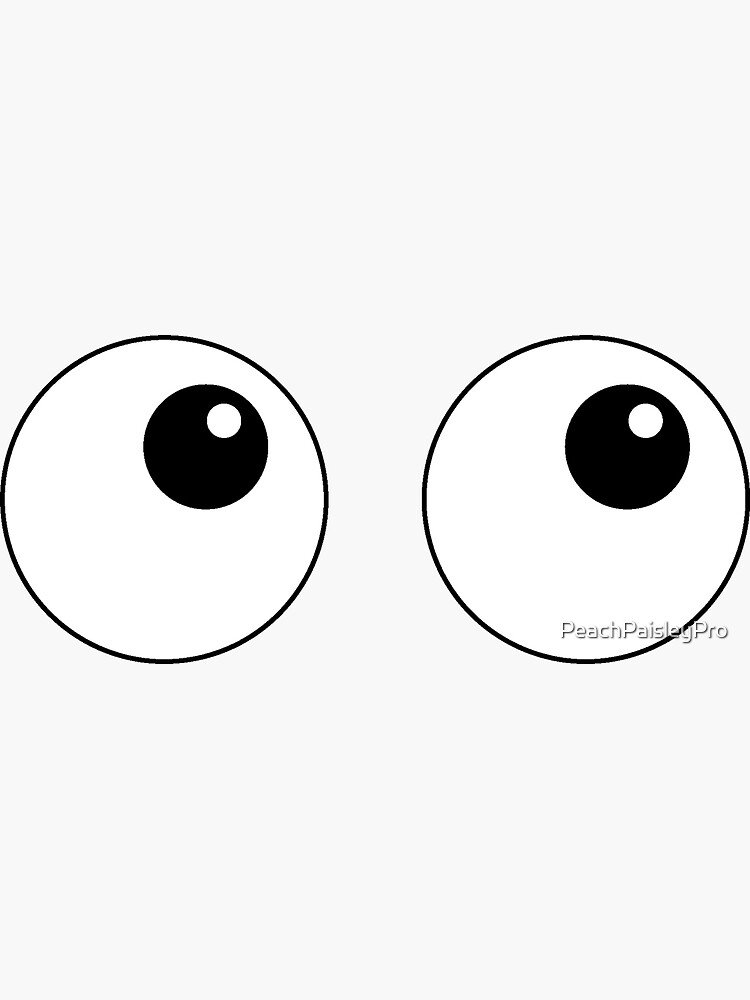 "Googly Eyes" Sticker for Sale by PeachPaisleyPro Redbubble