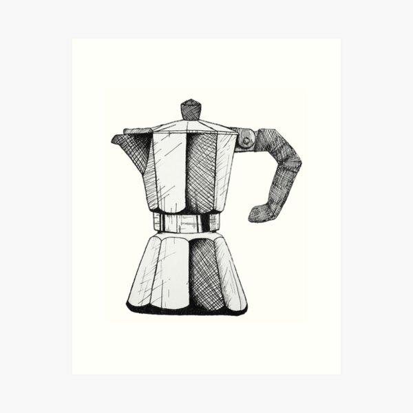 Hand Painted Cuban Coffee Maker by RJHEDESA Studio