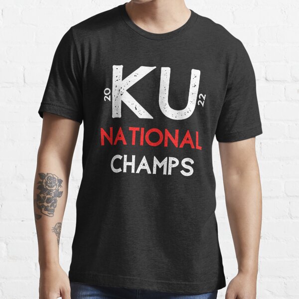 KU National Champs White T-Shirt 