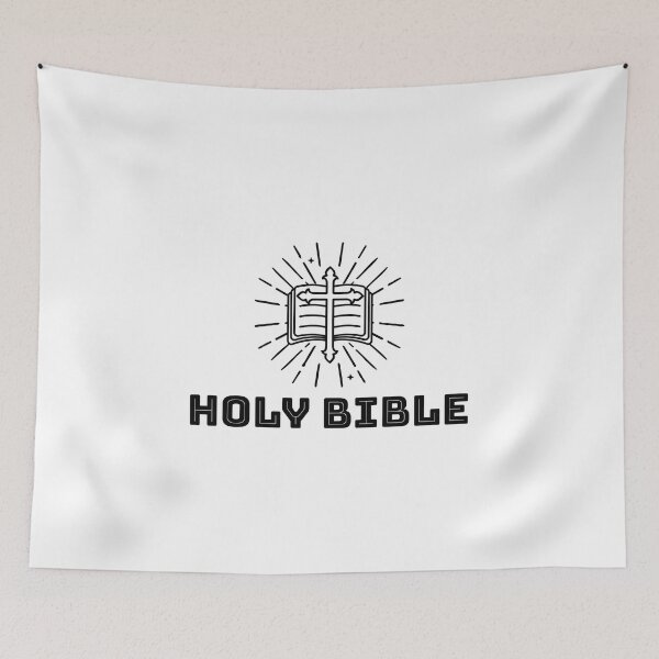 Item preview, Holy bible-Jesus christ-black and white graphic-simple text designed and sold by PacePoint.
