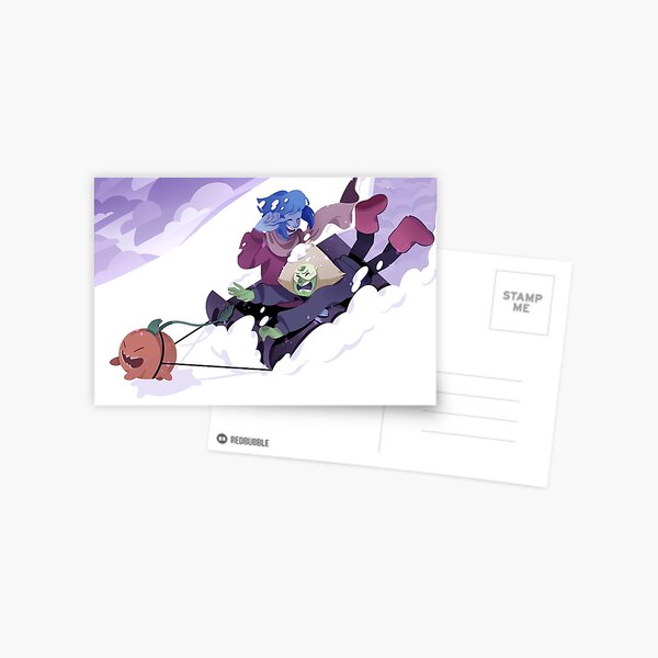 Pumpkin Sled Postcard