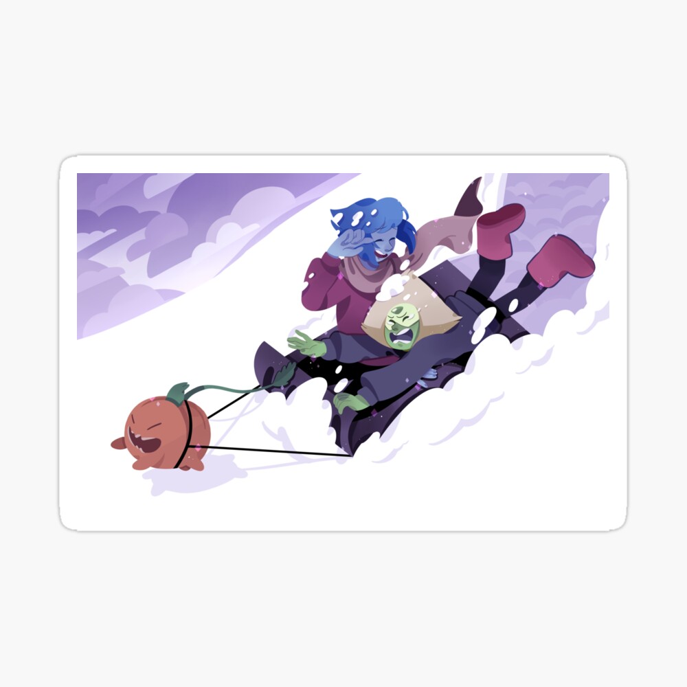 Pumpkin Sled Sticker