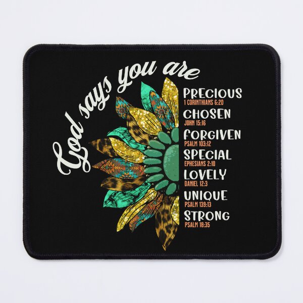 Item preview, God Says You Are Precious Wonderful Strong Forgiven Chosen designed and sold by UofHeaven.