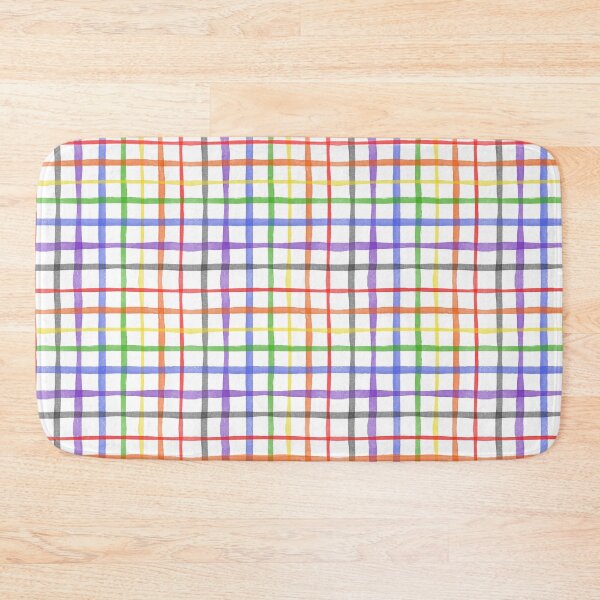 Item preview, Rainbow Gingham Plaid Watercolor designed and sold by wordznart.