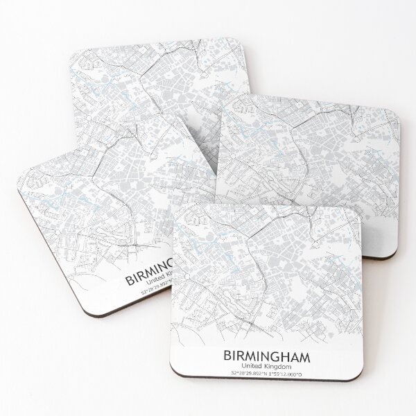 Item preview, Birmingham City England Map Poster Minimalist United Kingdom Wall Decor Map designed and sold by SirajDecors.