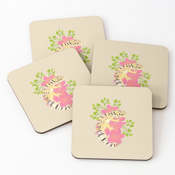 Item preview, Leopard Gecko, Normal, and Frangipani Flowers designed and sold by anacecilia.