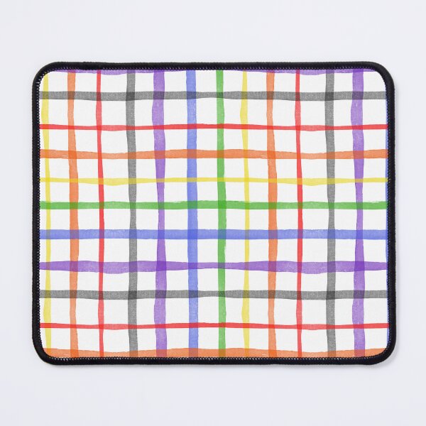 Item preview, Rainbow Gingham Plaid Watercolor designed and sold by wordznart.