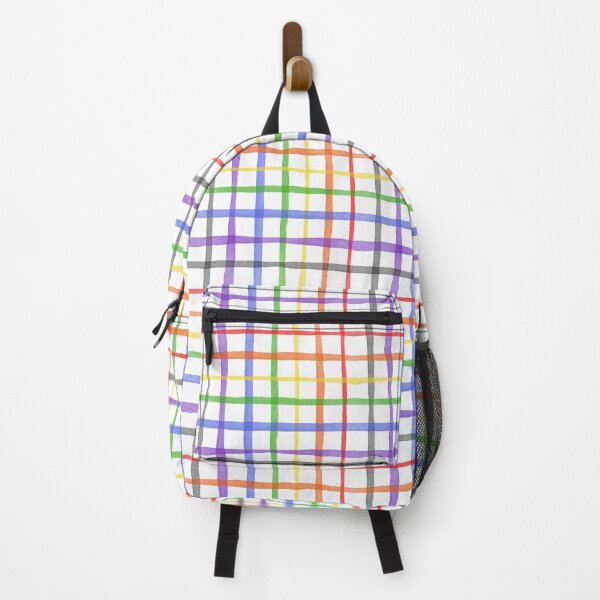 Item preview, Rainbow Gingham Plaid Watercolor designed and sold by wordznart.