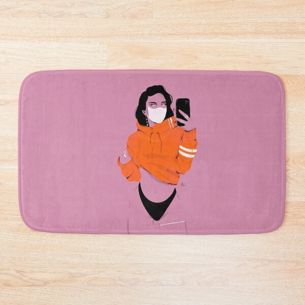 Item preview, Orange hoodie selfie designed and sold by Rickard Bengtsson.