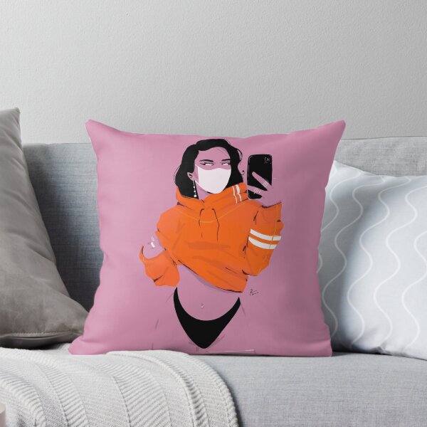 Item preview, Orange hoodie selfie designed and sold by Rickard Bengtsson.