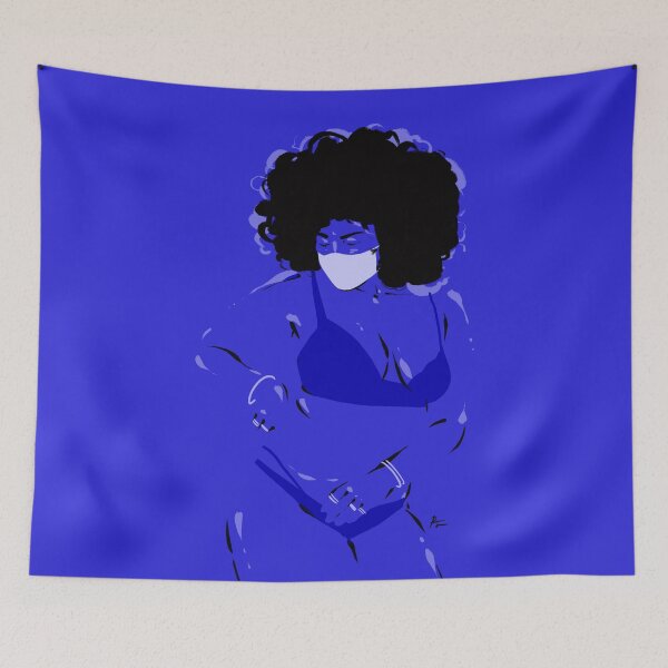 Item preview, Body positive blue afro designed and sold by Rickard Bengtsson.