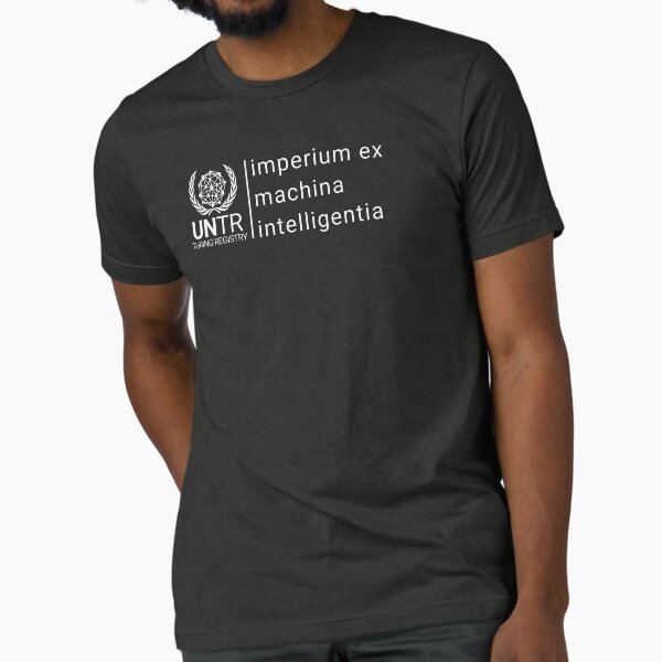 Item preview, Imperium ex machina intelligentia (William Gibson t-shirt Neuromancer Turing Registry series) AI t-shirt designed and sold by Gibson Futures.