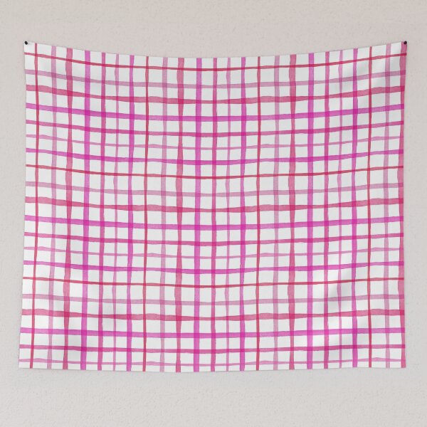 Item preview, Pink Gingham Plaid Watercolor designed and sold by wordznart.
