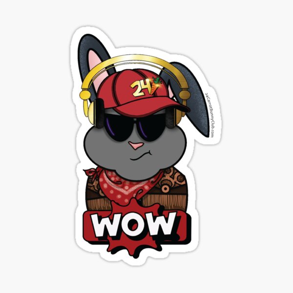 DJ Cowboy Wow Sticker