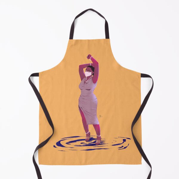 Item preview, Curvy woman posing with face mask in dress designed and sold by Rickard Bengtsson.