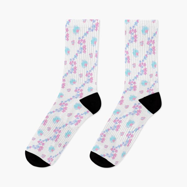 Item preview, Pink, Blue, Purple & Turquoise Soft Pastel Colored Floral Patterns designed and sold by AurayaStudio.