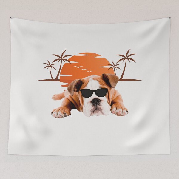 Item preview, Cool Dog Beach Sunset designed and sold by HappyLifeCreate.