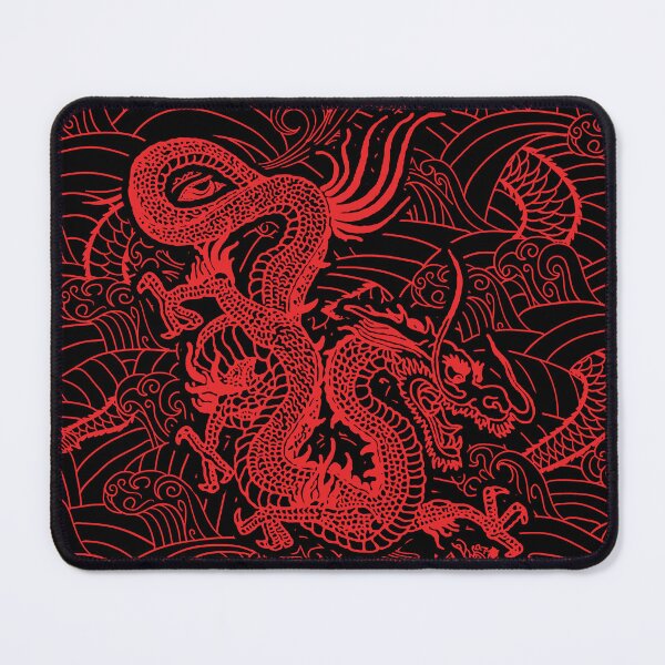Item preview, Chinese Red Dragon Pattern / Black Background designed and sold by EddieBalevo.