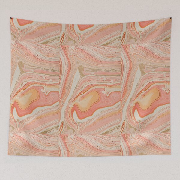 Item preview, Peach Orange Elegant Liquid Marble  designed and sold by newburyboutique.