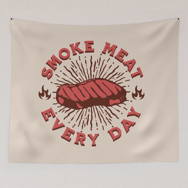 Item preview, Smoke Meat Everyday - funny bbq quote designed and sold by uranus1store.
