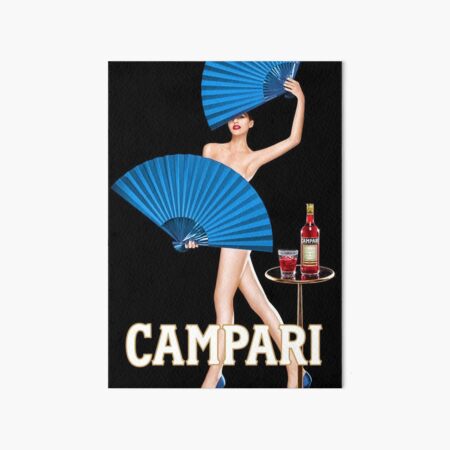 Classic Campari Girl with Blue Fans Alcoholic Aperitif Vintage Advertising  Poster Art Board Print for Sale by Jéanpaul Ferro