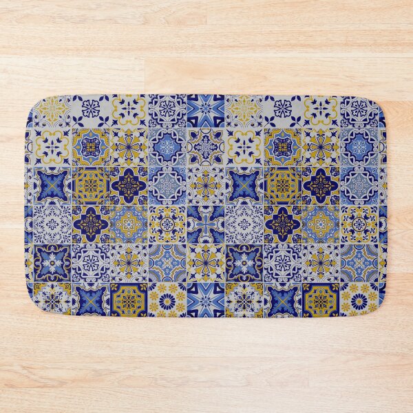 Item preview, Colorful Azulejo Tile - Colorful Azulejo - Blue and Yellow tile designed and sold by NotUrAverageART.