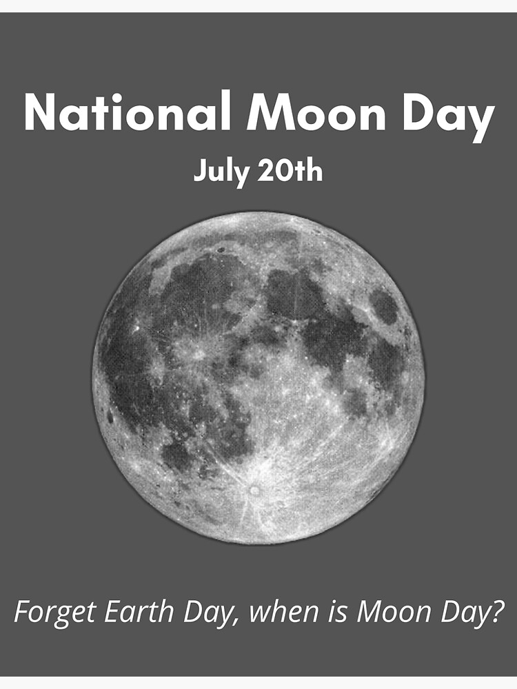 "National Moon Day (Accessories)" Poster for Sale by slashno Redbubble