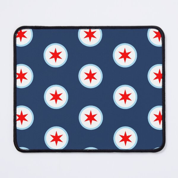 Item preview, Chicago City Flag Emblem // Six Point Star Red Star designed and sold by TwoTenDesign.