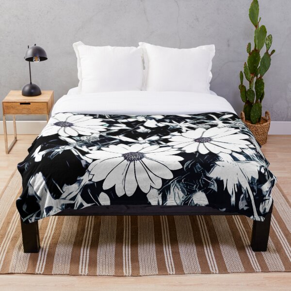 Aperçu de l'œuvre beau motif floral noir et blanc créée et vendue par GAP90.