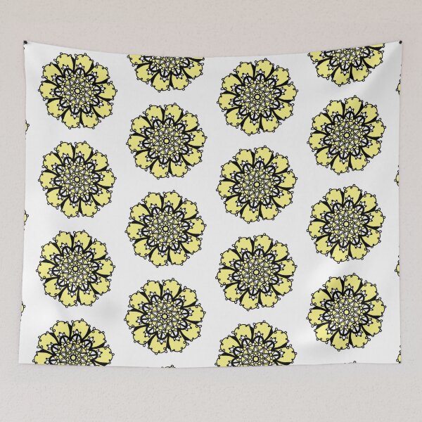 Item preview, Pastel Yellow and White Mandala  designed and sold by Artie297.
