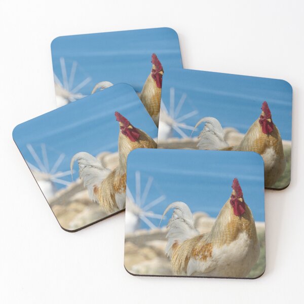 Item preview, Rooster in front of windmill in Mykonos Greece designed and sold by Skydrak91.