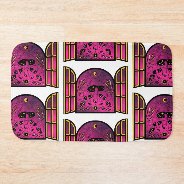 Item preview, Witchy Magic Mushroom Sunset Window Pink Sky designed and sold by Kipsusaurus.