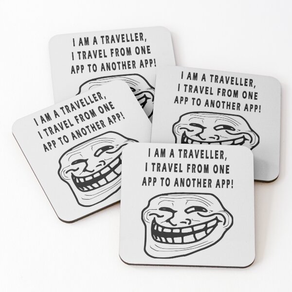 Item preview, I AM A TRAVELLER I TRAVEL FROM ONE APP TO ANOTHER APP designed and sold by GOLDFAMILYSHOP.