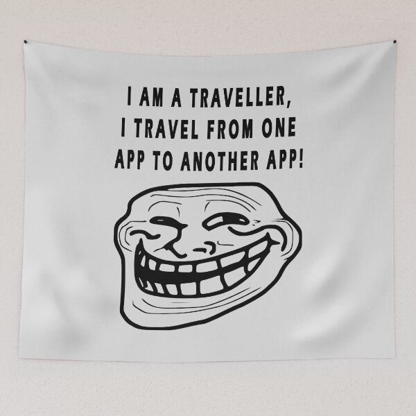 Item preview, I AM A TRAVELLER I TRAVEL FROM ONE APP TO ANOTHER APP designed and sold by GOLDFAMILYSHOP.