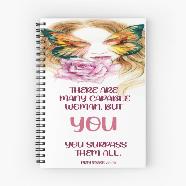 Item preview, Proverbs 31:29 spiral notebook designed and sold by crafts-gift.
