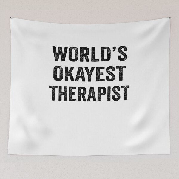 Item preview, World's okayest therapist Shirt, Funny therapist Dad Husband Womens Boyfriend Birthday Christmas Gift idea designed and sold by xlnv.